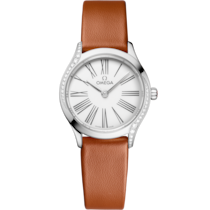 De Ville Mini Trésor 26 mm, steel on leather strap - 42817266004004