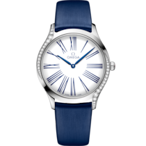 De Ville Trésor 36 mm, steel on fabric strap
