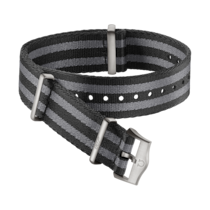 NATO strap - Polyamide, 5 stripe black grey - 031Z017955W