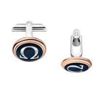 Omegamania Bouton de manchette, or rouge 18k, nacre, acier inoxydable - CA02DG0700305