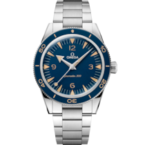 Blue dial watch on Steel case with Steel bracelet - Seamaster 300 41 mm, steel on steel - 23430412103001
