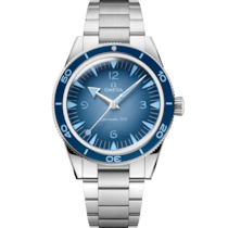 Blue dial watch on Steel case with Steel bracelet - Seamaster 300 41 mm, steel on steel - 23430412103002