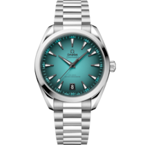 Blue dial watch on Steel case with Steel bracelet - Seamaster Aqua Terra 150M 41 mm, steel on steel - 22010412103006