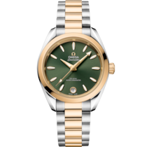 Seamaster Aqua Terra Shades 34 mm, steel - Moonshine™ gold on steel - Moonshine™ gold - 22020342010002