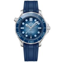 Seamaster Diver 300M 42 mm, steel on rubber strap - 21032422003002