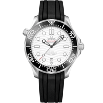Seamaster 42 mm, steel on rubber strap - 21032422004001
