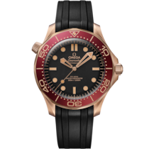 Black dial watch on Bronze gold case with Rubber strap - Seamaster Diver 300M 42 mm, Bronze gold on rubber strap - 21092422001003