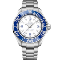White dial watch on O-MEGASTEEL case with O-MEGASTEEL bracelet - Seamaster Planet Ocean 6000M 45.5 mm, O-MEGASTEEL on O-MEGASTEEL - 21530462104001