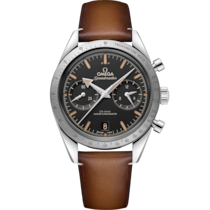 Speedmaster '57 40,5 mm, Stahl mit Lederarmband - 33212415101001
