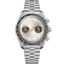 Silver dial watch on Steel case with Steel bracelet - Speedmaster Chronoscope 43 mm, steel on steel - 52230435102001