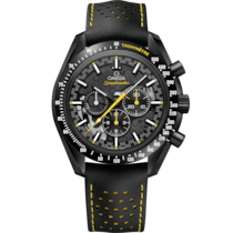 Speedmaster Dark Side of the Moon 44,25 mm, Schwarze Keramik mit Lederarmband - 31192443001001