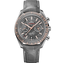 Speedmaster Dark Side of the Moon 44,25 mm, Graue Keramik mit Lederarmband mit Faltschließe - 31163445199001