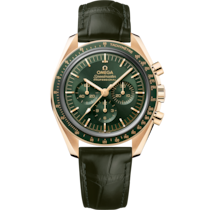 Speedmaster Moonwatch Professional 42 mm, Moonshine™ gold on leather strap - 31063425010001